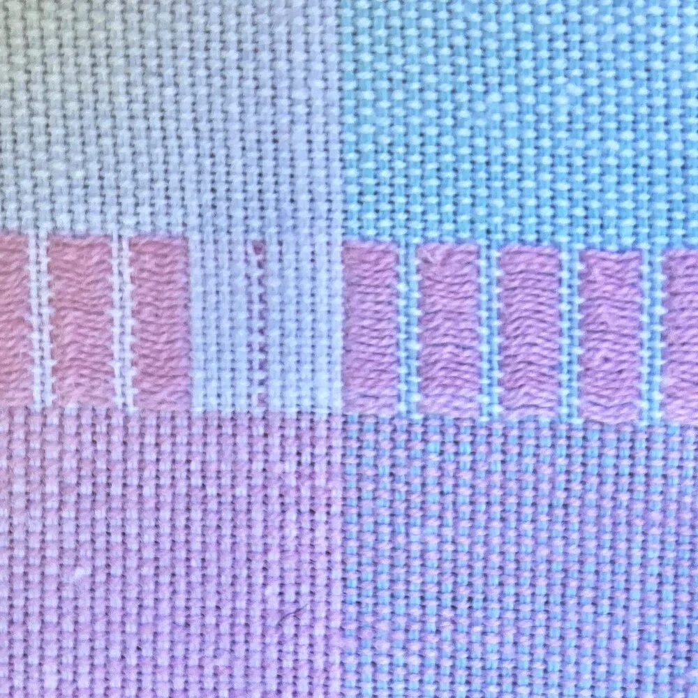 Pastel Plaid 100% Cotton Square-ish Tablecloth